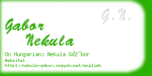 gabor nekula business card